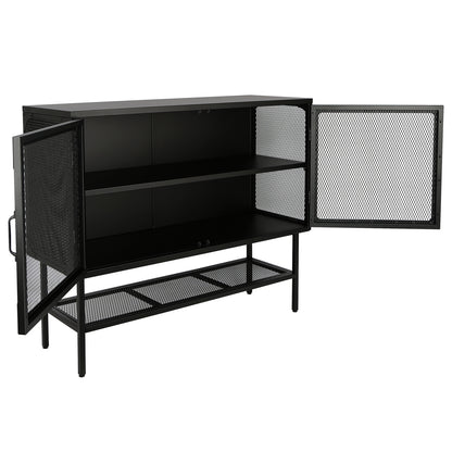 Laso Industrial Double Door Cabinet - Black