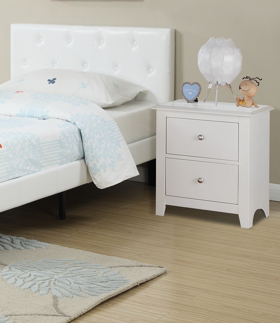 Bella Wooden Nightstand - White