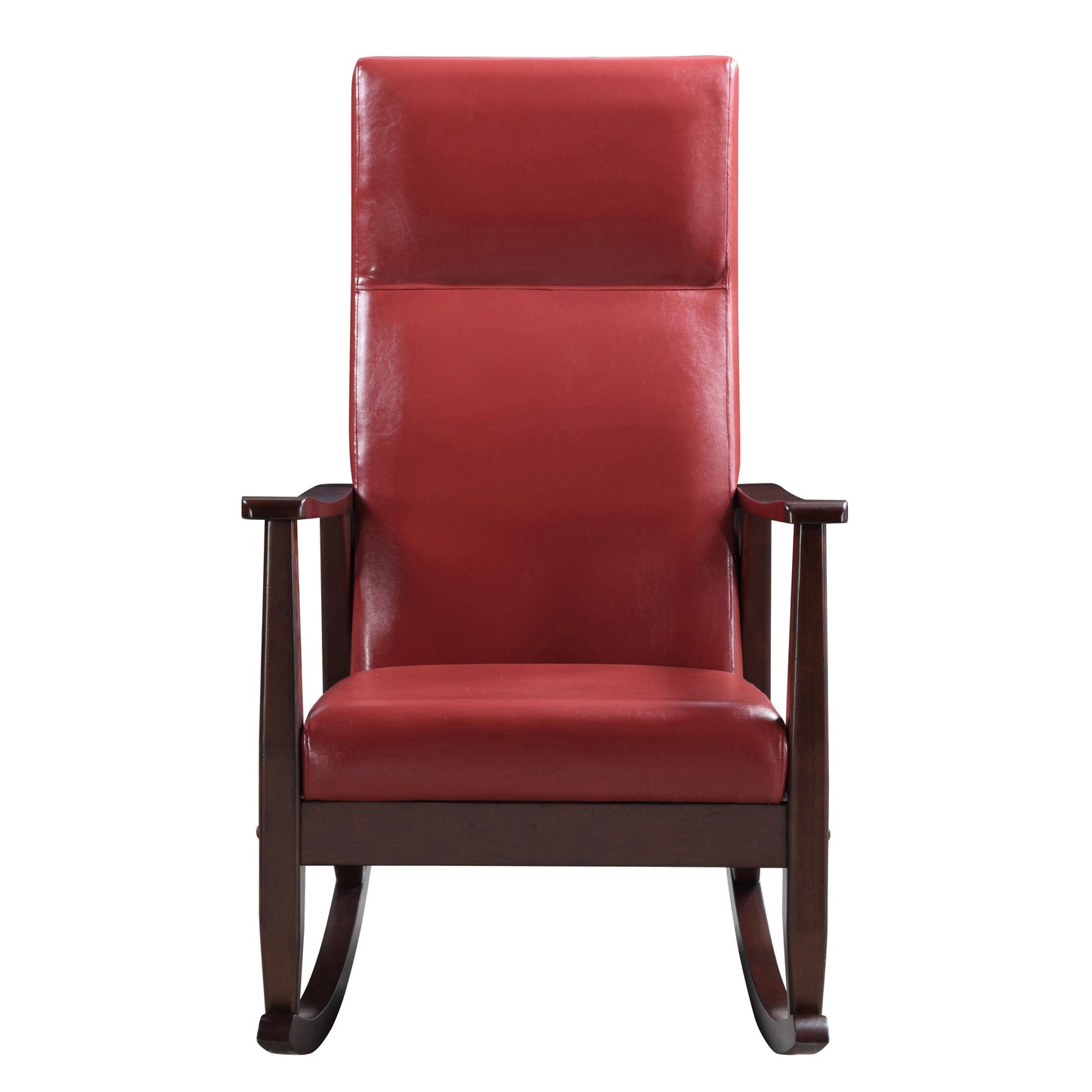 Blake Rocking Chair with Armrest - Red+Brown