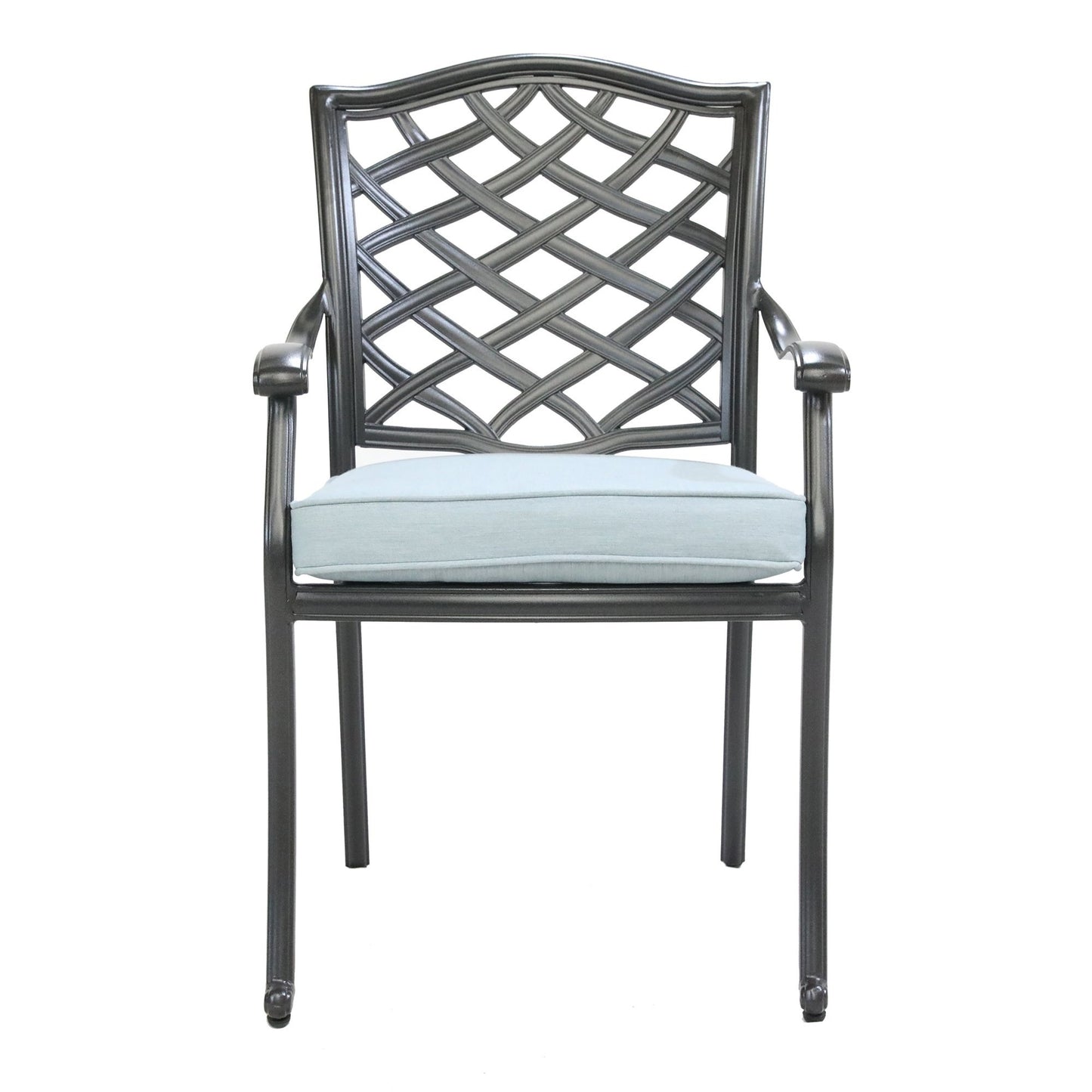 Rosita Patio Dining Arm Chair (Set of 2) - Light Blue