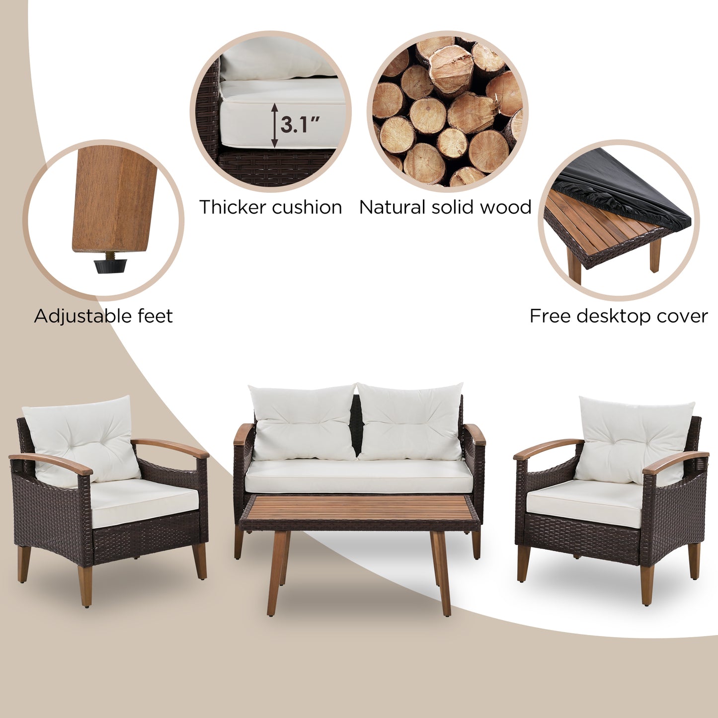 Eco Luxe Outdoor Living Seating Set