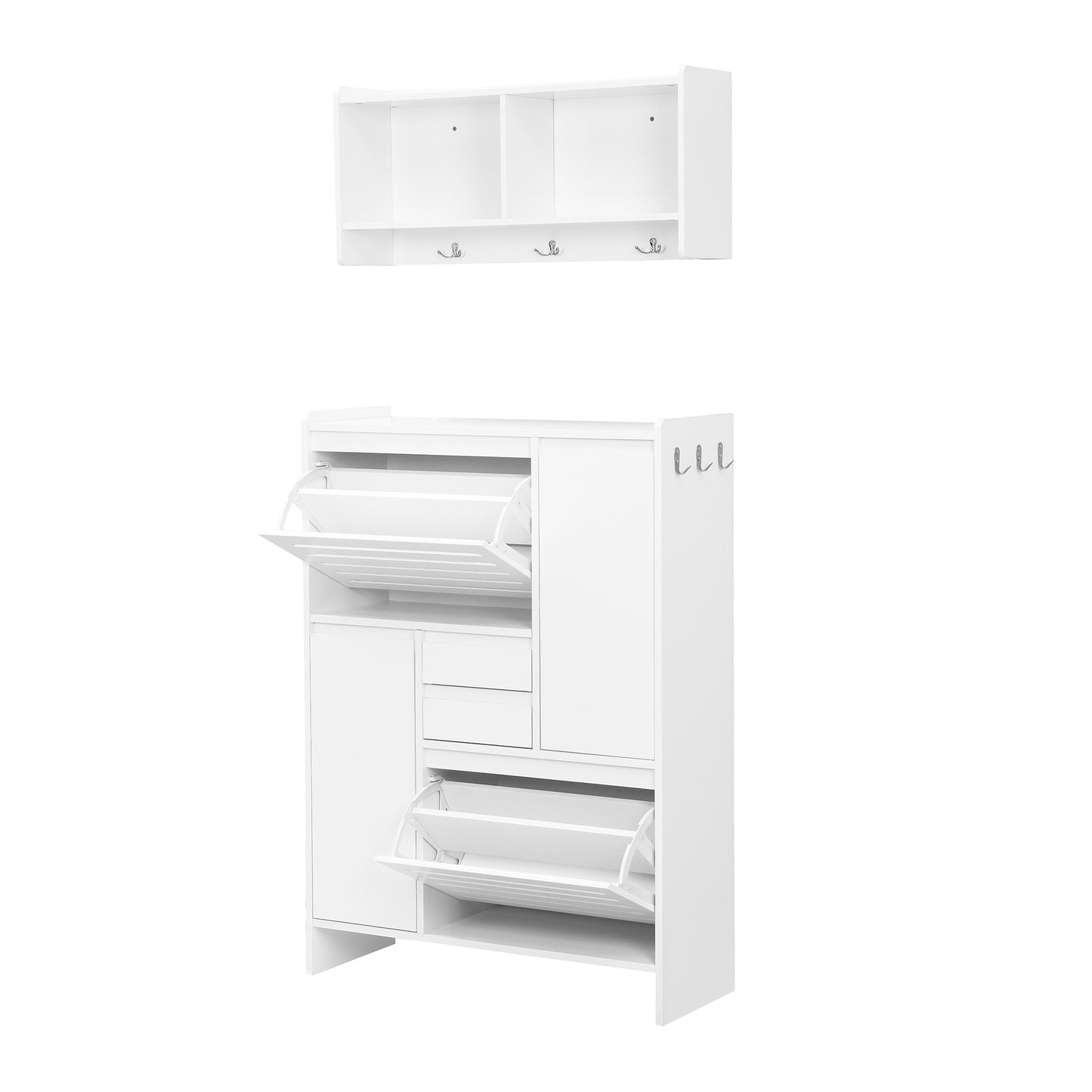 Haru Multi-Functional Shoe Cabinet - White