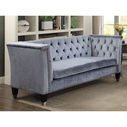 Honor Velvet Loveseat - Gray