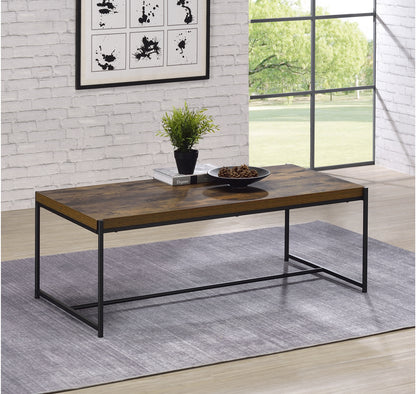 Lennox Coffee Table and End Table 3 Piece Set - Brown