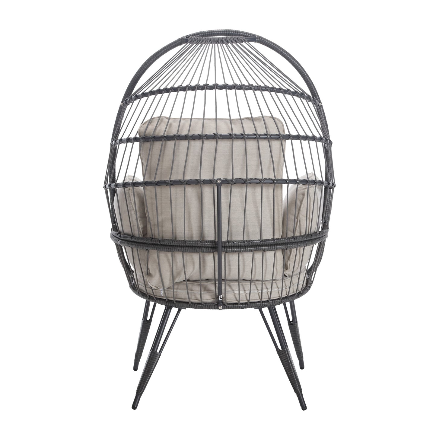 Mora Egg Wicker Outdoor Indoor Basket Chair - Beige