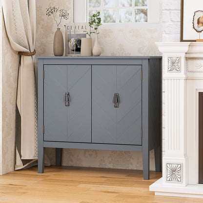 Aaron 2 Door Wooden Cabinets - Gray