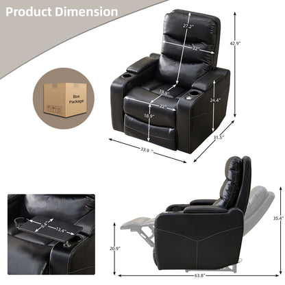 Vaught Power Recliner Chair - Black