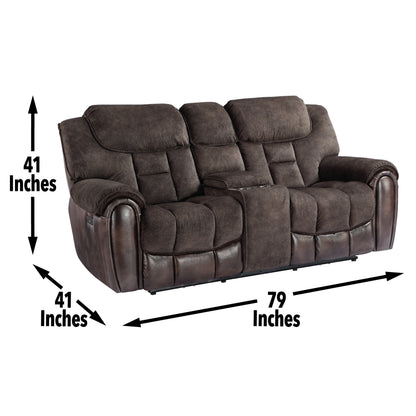 Dalton Easy-care Loveseat Set - Espresso