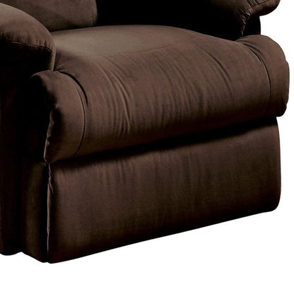 Arcadia Microfiber Glider Recliner - Brown