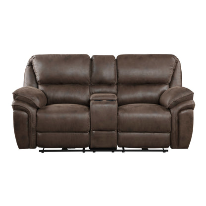 Rubio Power Reclining Loveseat - Brown