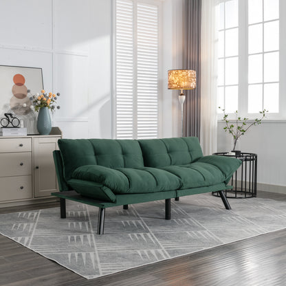 Vega Convertible Folding Modern Sofa Bed - Emerald