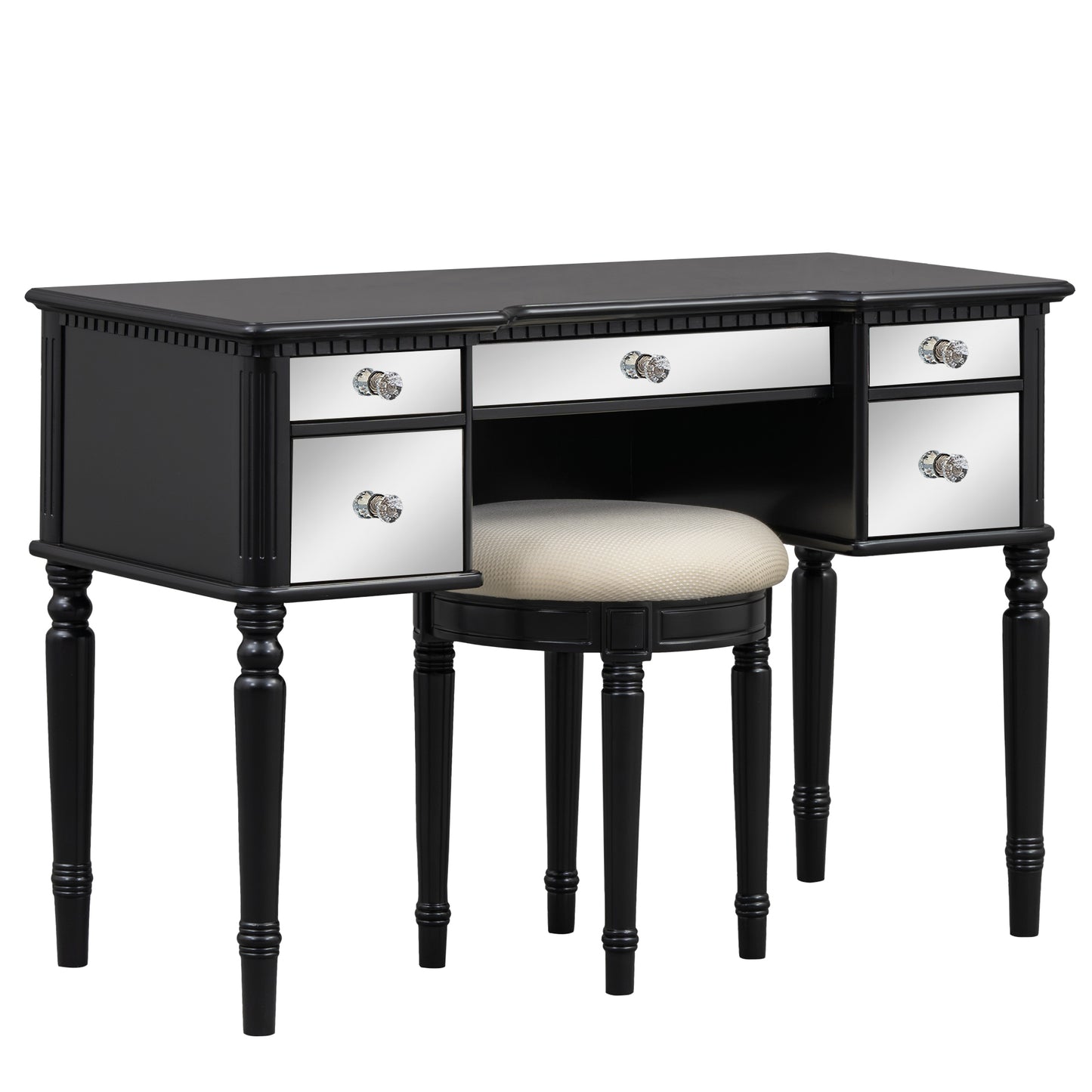 Hannah Makeup Vanity Set for Bedroom - Black