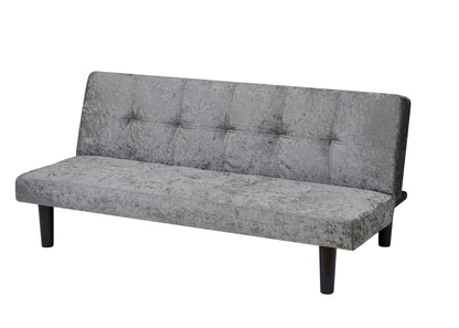 Iced Velour Convertible  Sofa Bed - Steel Gray