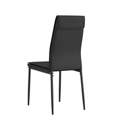 Wester Dining Chairs with Metal Leg (Set of 4) - Black