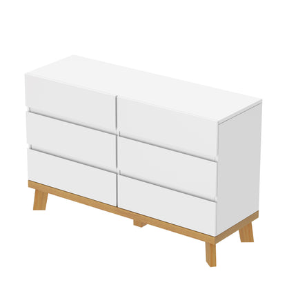 Nao 6-Drawers Storage Cabinet - White