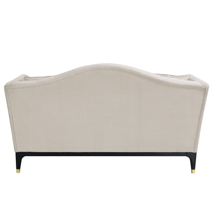 Tayden Velvet Loveseat with 4 Pillows