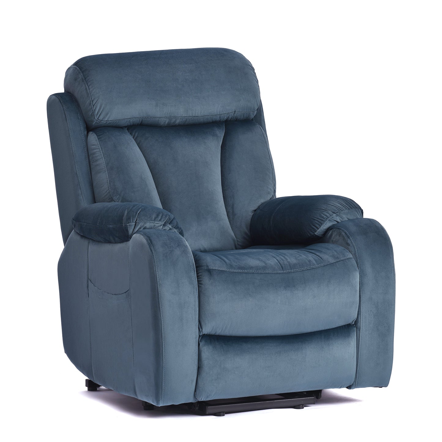 Rios Velvet Lift Chair Recliner - Navy Blue