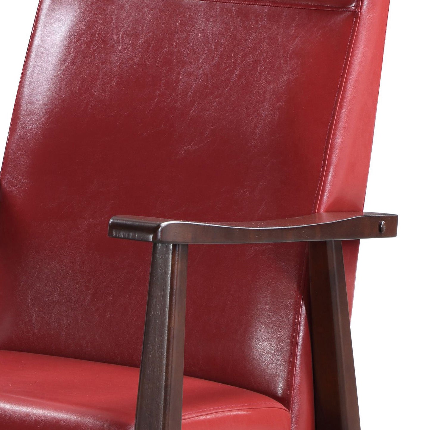 Blake Rocking Chair with Armrest - Red+Brown