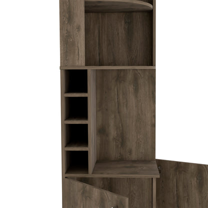 Nikita Corner Bar Cabinet - Dark Brown