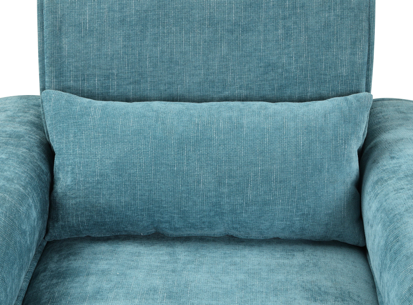 Valentina Chenille Loveseat with Throw Pillows - Blue