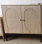 Rolland Rattan Door Storage Cabinet