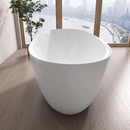 Mody 59" Acrylic Freestanding  Soaking Bathtub - Gloss White