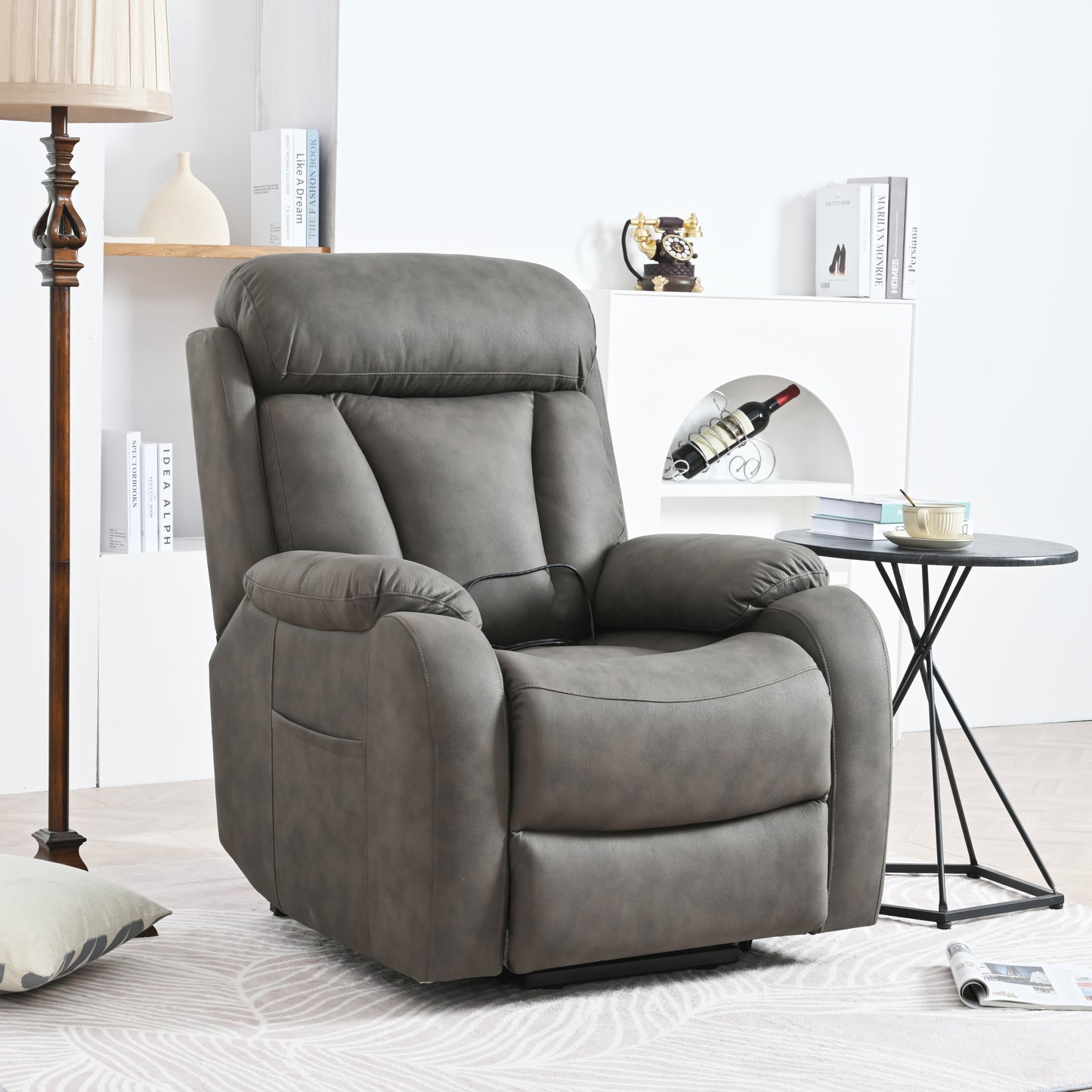 Rios Lift Chair Recliner - Dark Gray