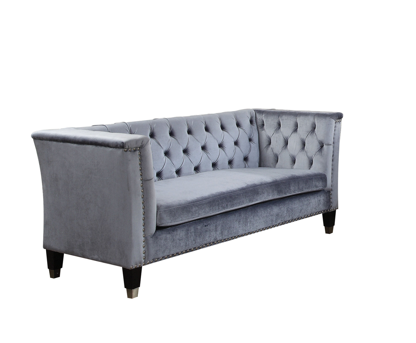 Honor Velvet Loveseat - Gray