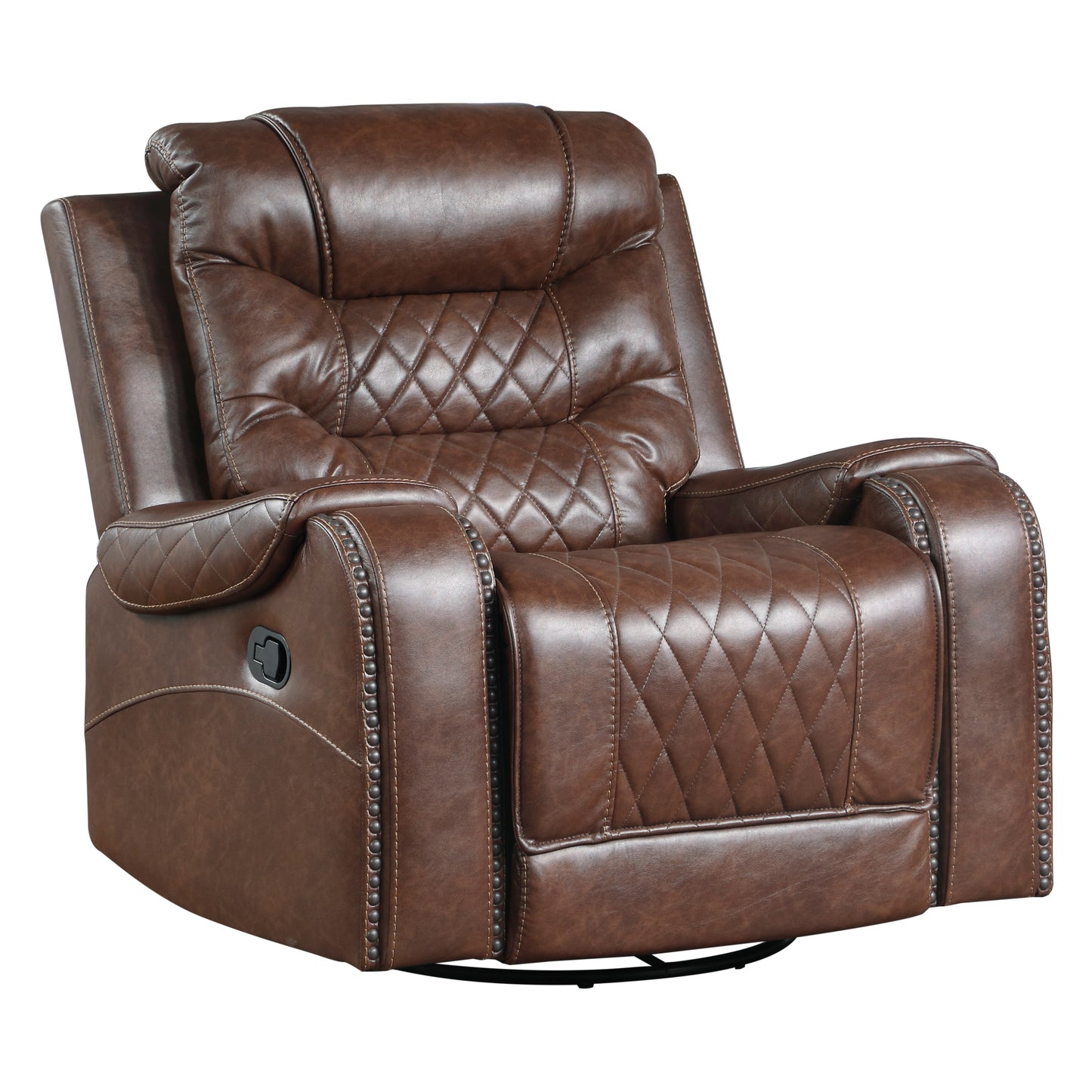 Baxter Swivel Glider Reclining Chair - Brown