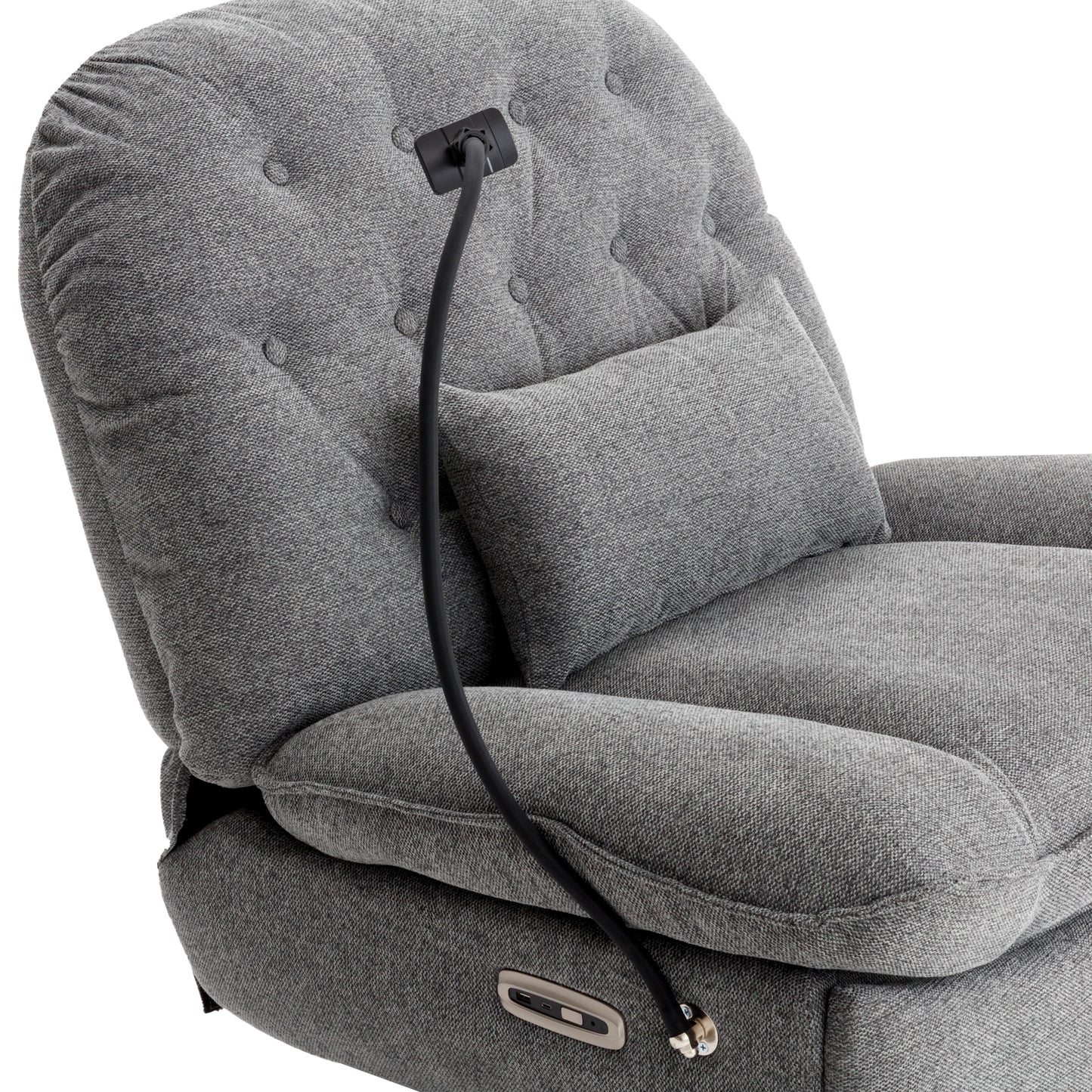 Roxie 270 Degree Swivel Power Recliner with Voice Control - Gray