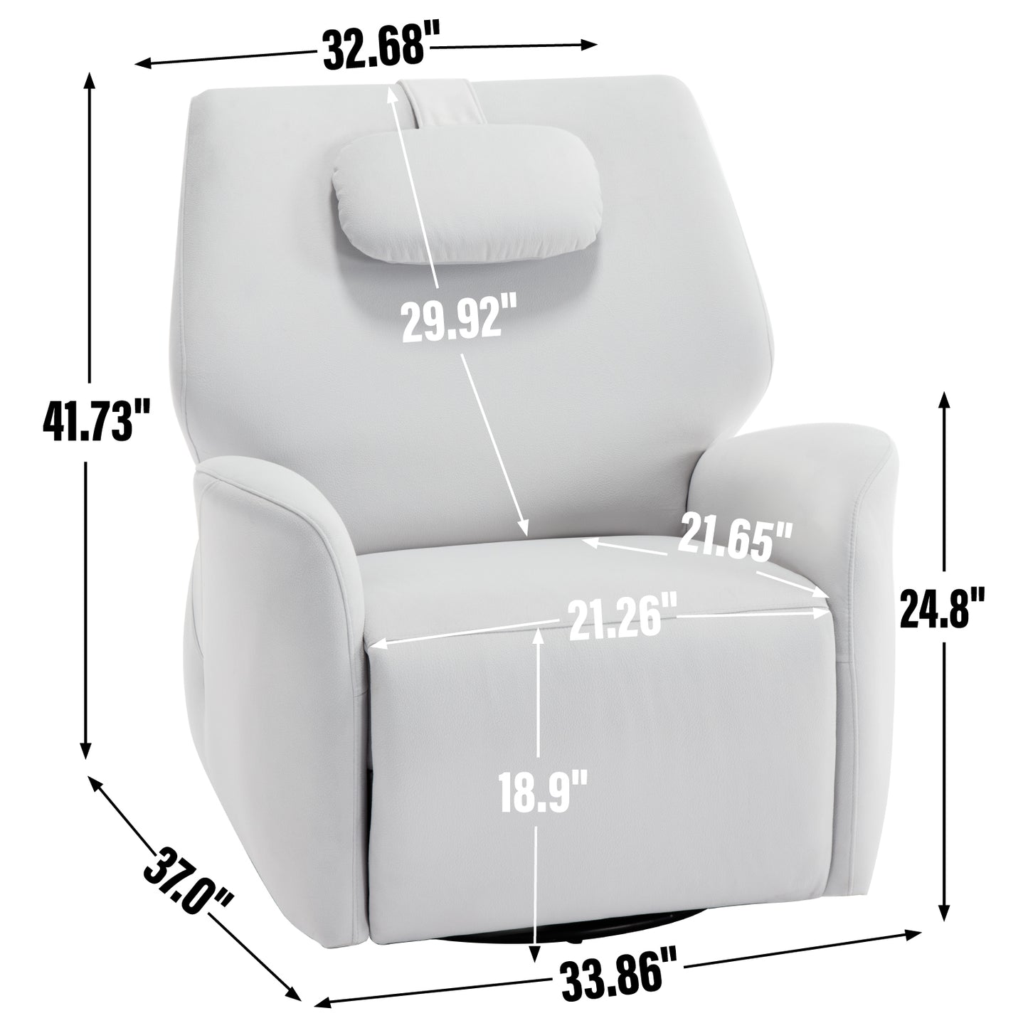 Bryce Power Recliner Chair with Lumbar and Neck Support - Beige