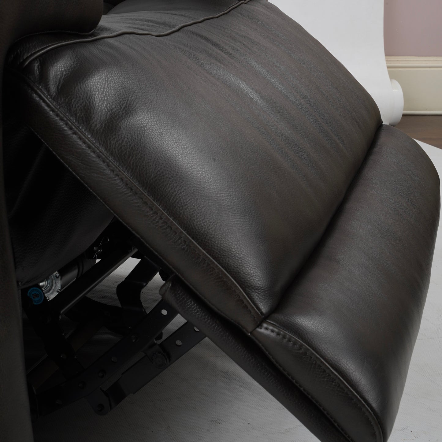 Zarno Genuine Leather Power Recliner  - Black