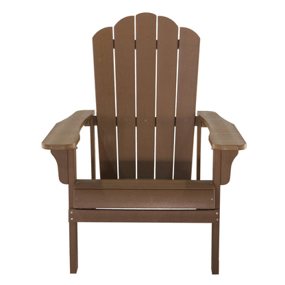 Key West Outdoor Plastic Wood Adirondack Chair - Brown