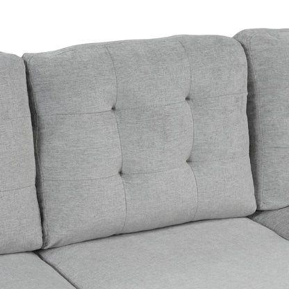 Aisha Modern U-Shaped Corner Sectional Sofa - Gray