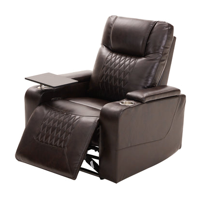 Nest Power Motion Recliner with  360° Swivel Tray - Brown