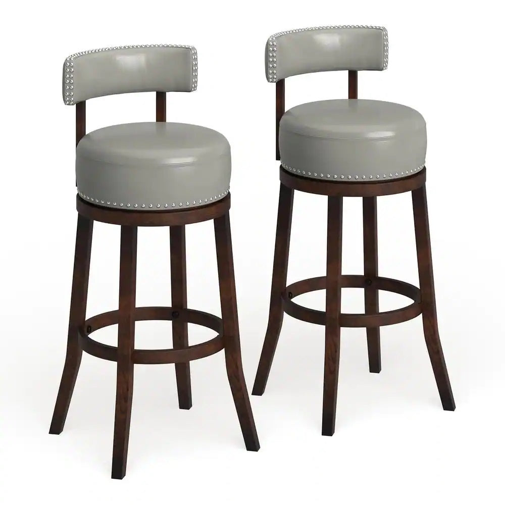 Sherly  Swivel Bar Stool - Gray Set of 2