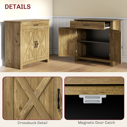 Woods Farmhouse Sideboard Buffet Cabinet - Natural