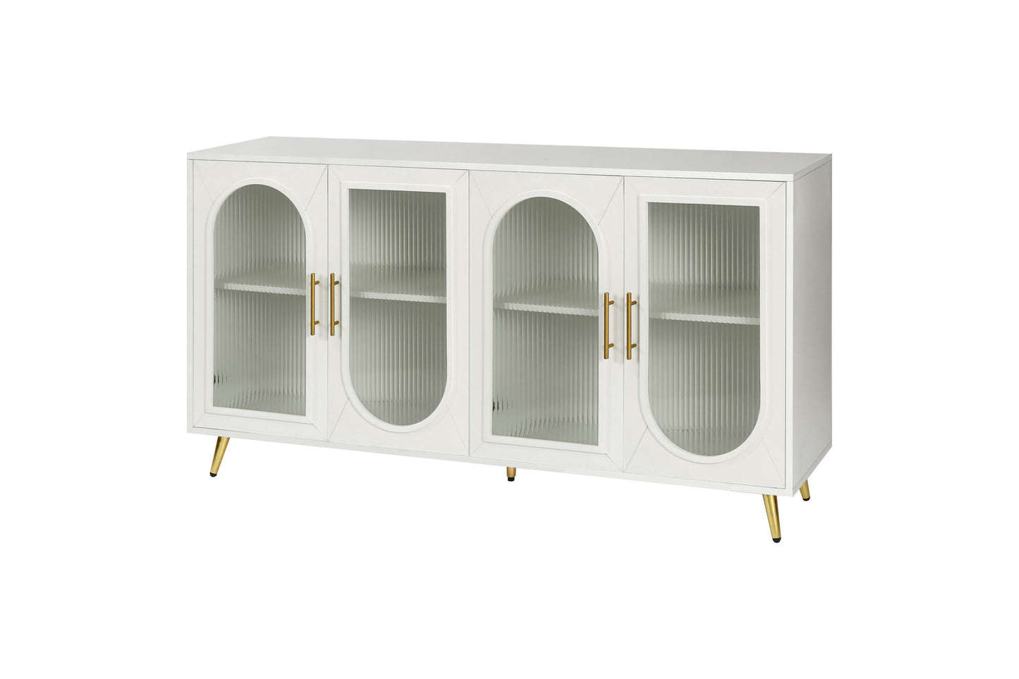 Mez Storage Cabinet  With Adjustable Shelves - Antique White