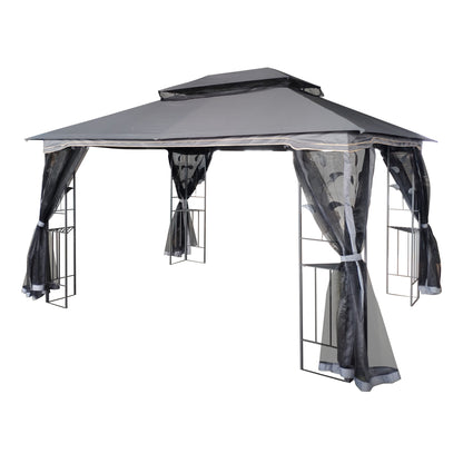 Noo 13 x 10 ft Outdoor Patio Gazebo Canopy Tent - Gray