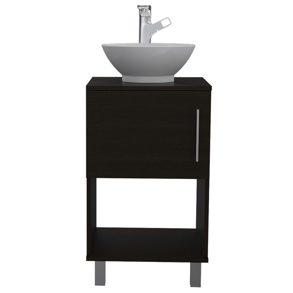 Charm 1-Shelf Single Bathroom Vanity - Black