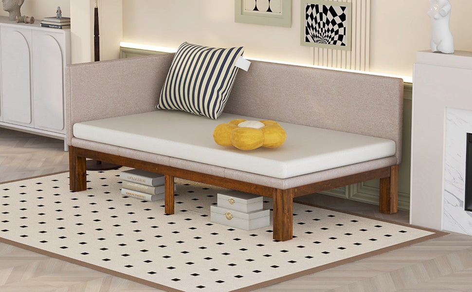 Fumo Twin Size Upholstered Daybed - Beige