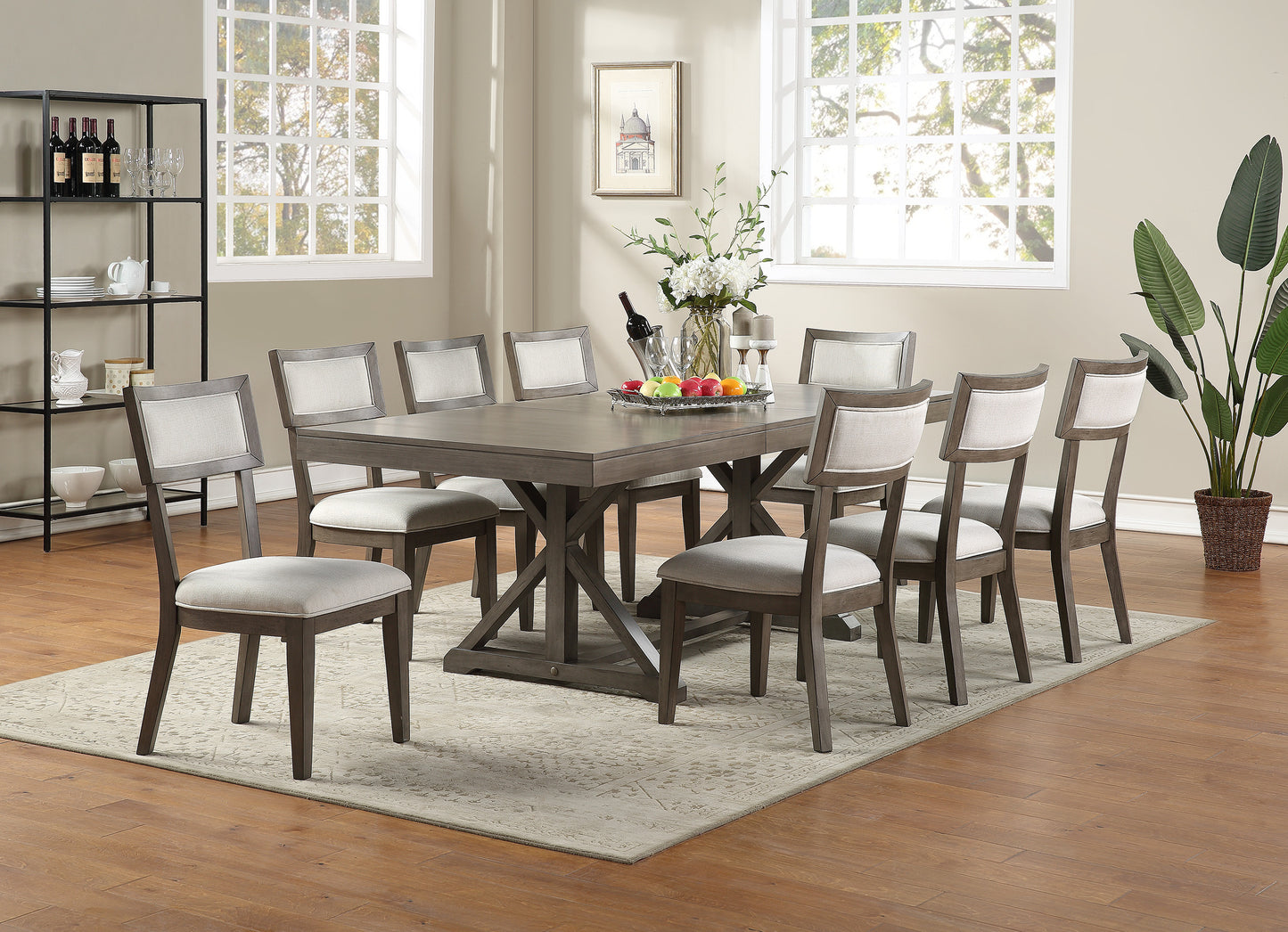 Jermaine Solid Wood & Veneer Dining Chairs (Set of 2) - Gray