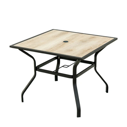 Aio Patio Metal Square Dining Table - Beige