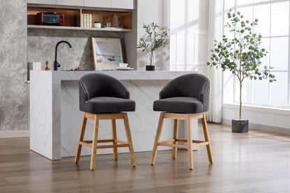 COOLMORE Bar Stools - Charcoal Set of 2