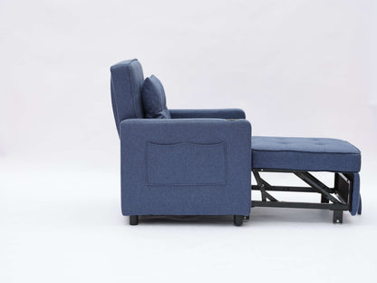 Sleeper Chair 3-in-1 Convertible - Navy Blue