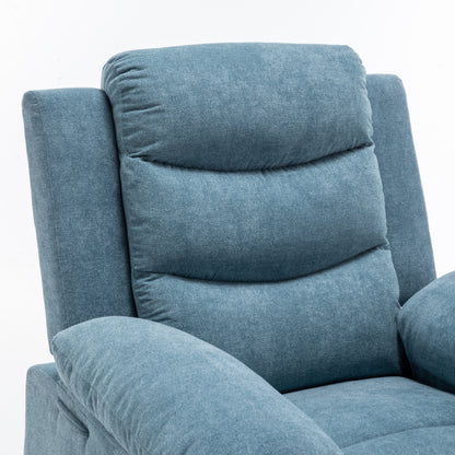 Equinox Power Recliner Chair with Adjustable Massage Function - Blue