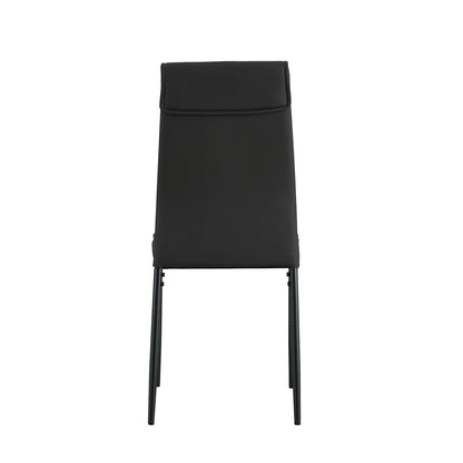 Wester Dining Chairs with Metal Leg (Set of 4) - Black