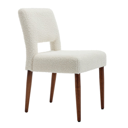 Giordano Dining Chairs with Solid Wood (Set of 2) - Cream