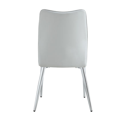 Baylor Dining Chairs with Metal Leg (Set of 4) - Light Gray