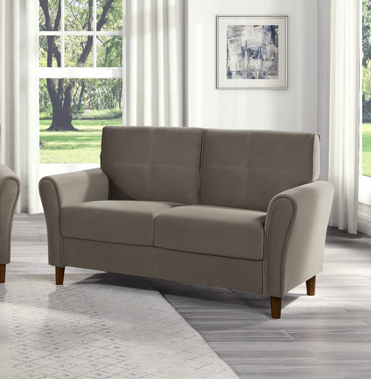 Astoria Velvet Loveseat - Brown